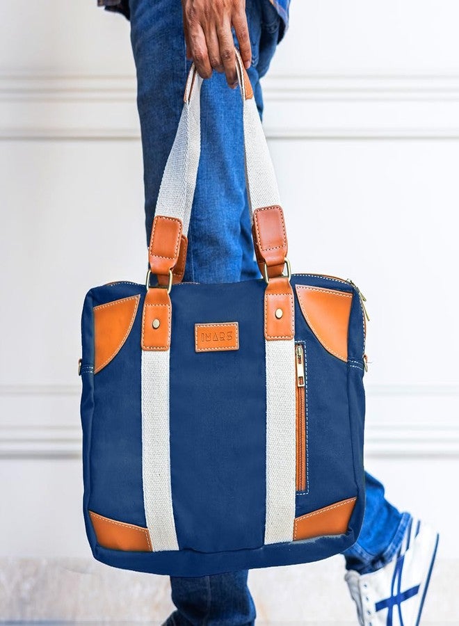 IMARS Functional Messenger Bag for Women & Girls | Denim Blue Vegan Leather Shoulder Sling Bag for Daily, Office & Travel Use - Image 2
